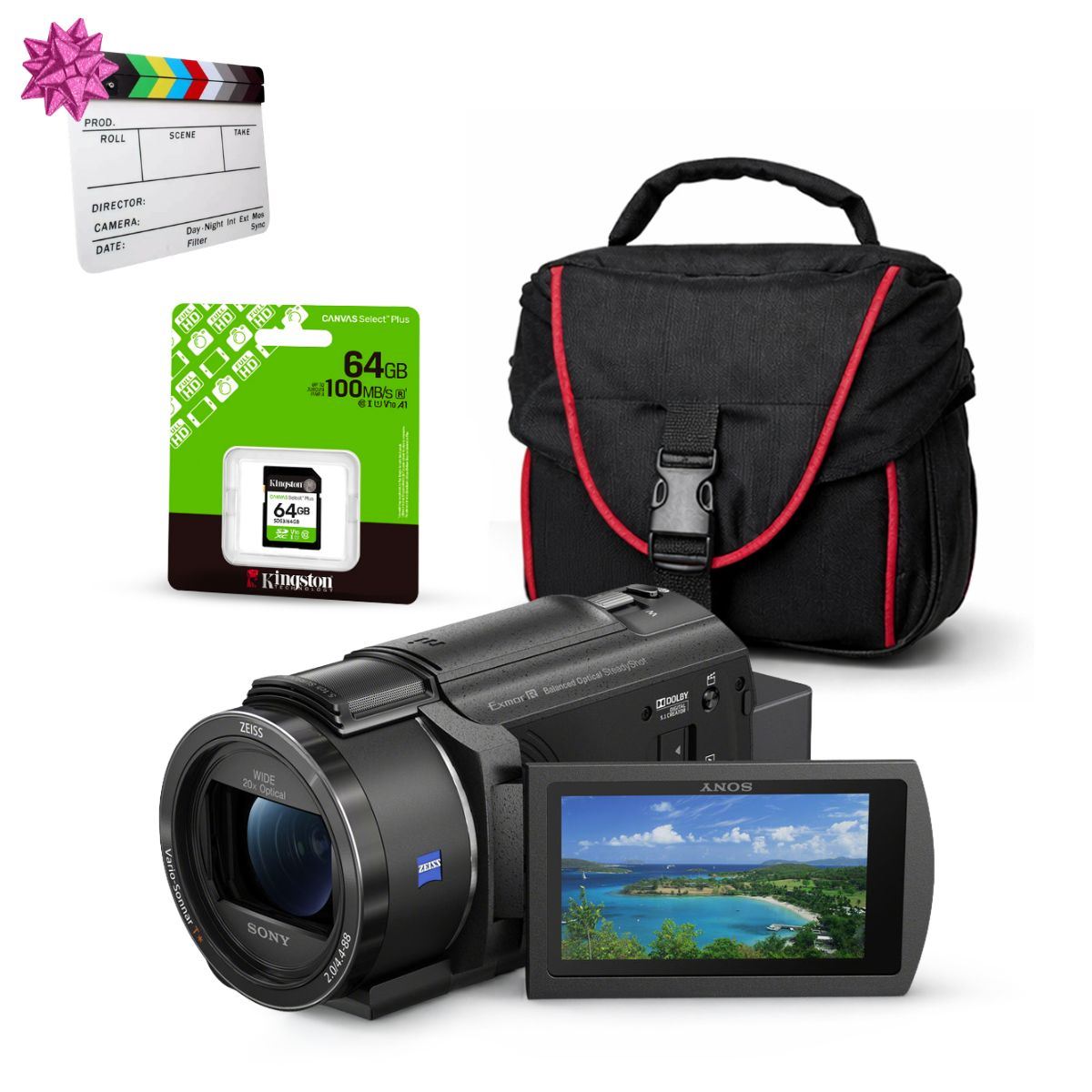 Filmadora 4k Handycam Sony FDR-AX43A + Kit Básico