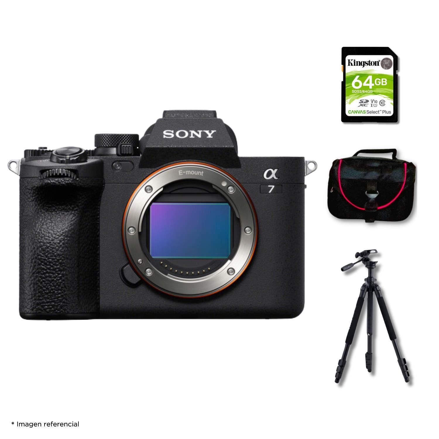 Cámara Sony Alpha a7 IV Full Frame Mirrorless Cuerpo Solo + Kit Deluxe