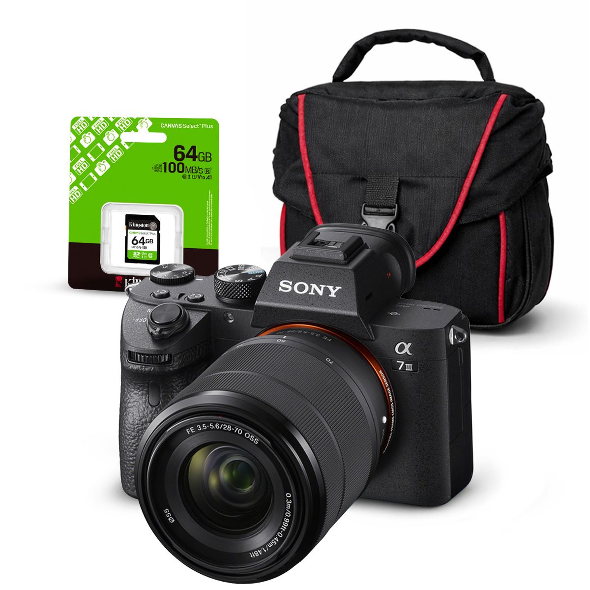 Cámara Sony Alpha 7 III Mirrorless + Lente 28-70mm II + Kit Básico