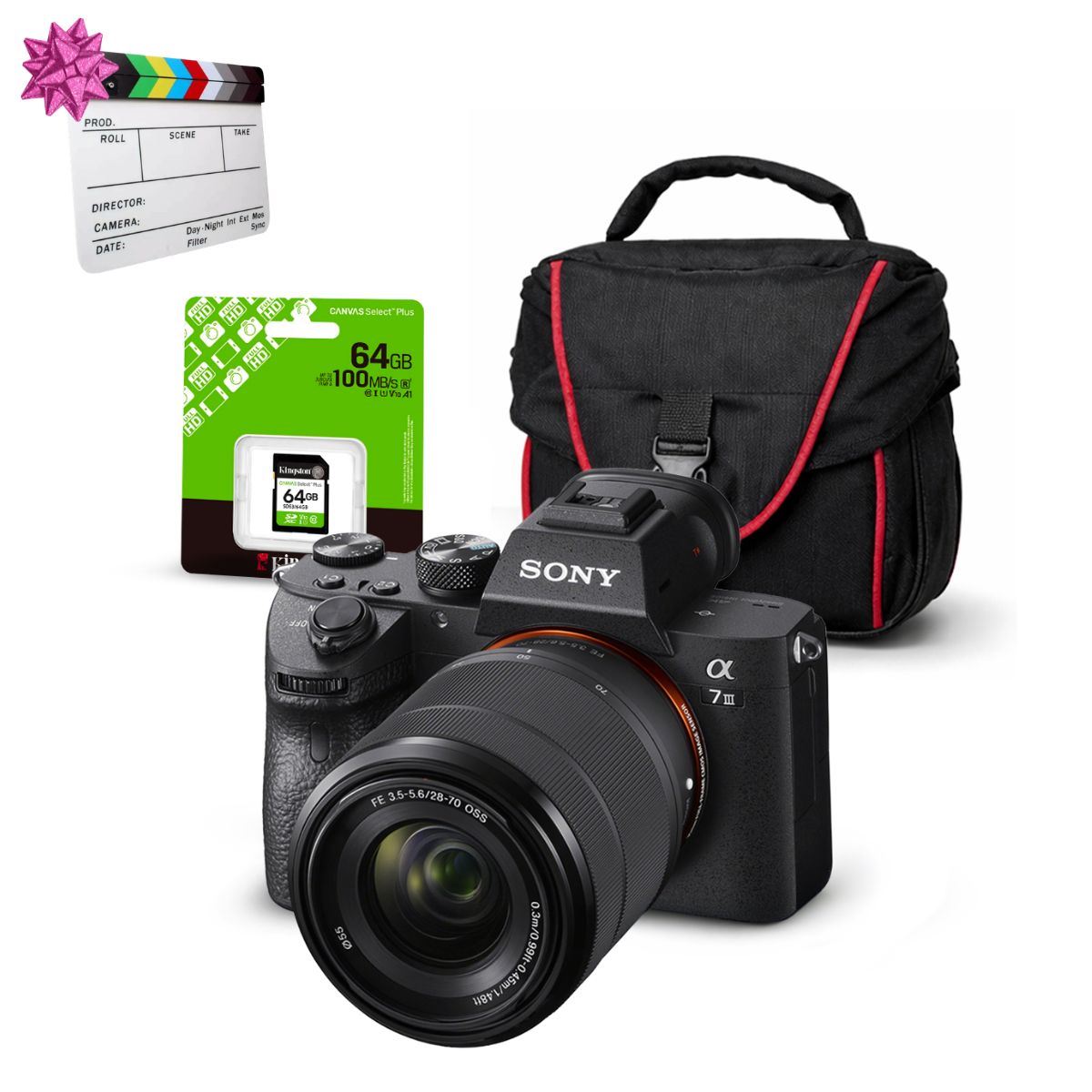 Cámara Sony Alpha 7 III Mirrorless + Lente 28-70mm II + Kit Básico