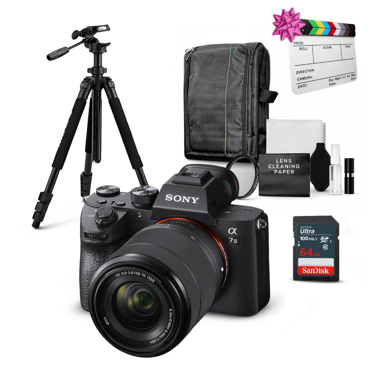 Cámara Sony Alpha 7 III Mirrorless + Lente 28-70mm II + Kit Ultimate