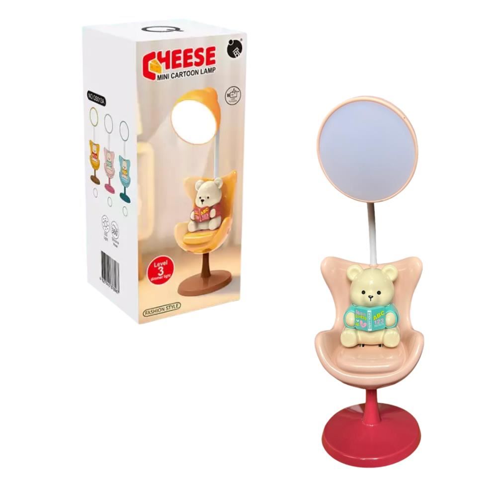 Lámpara de Oso leyendo en su silla Inalámbrico LED Nocturna