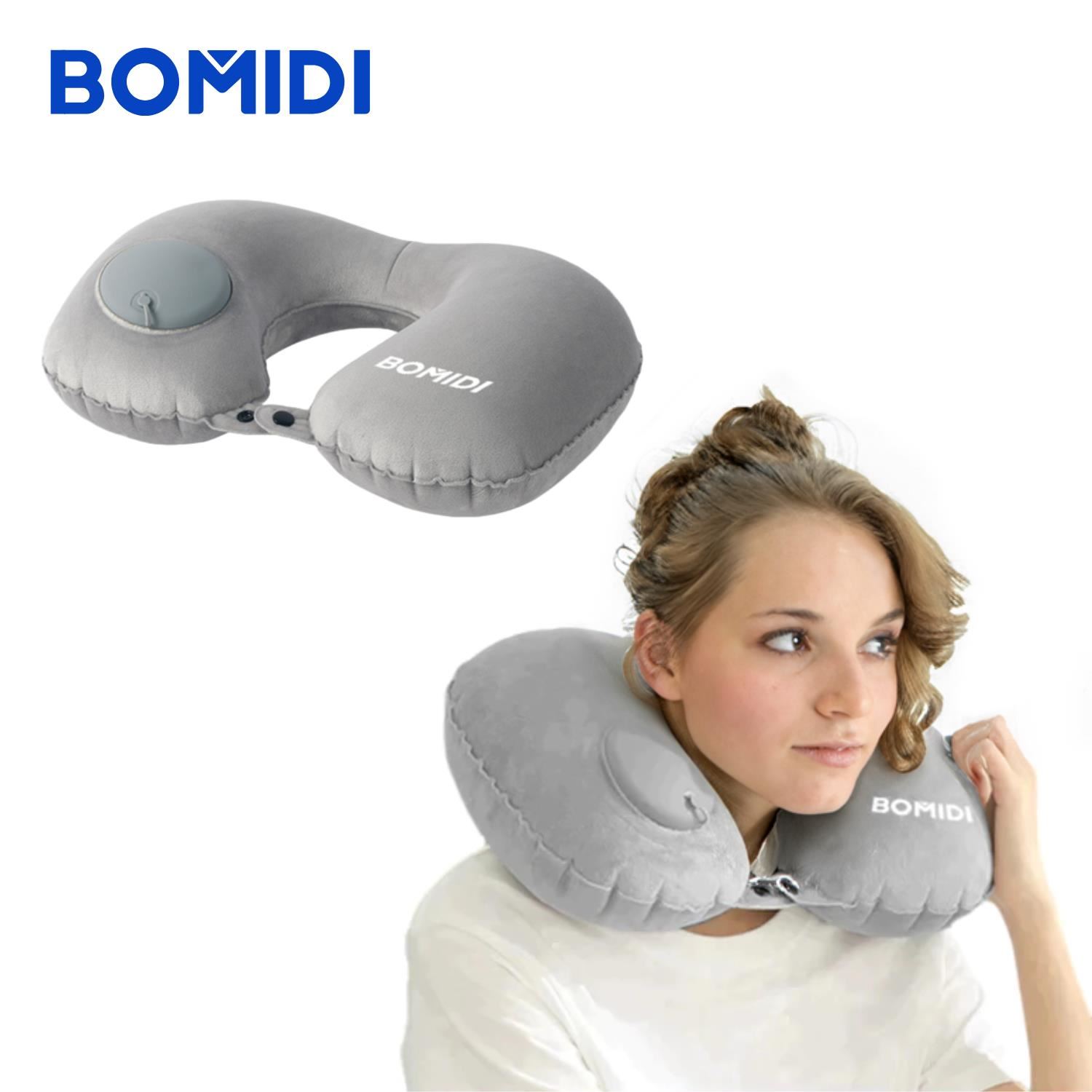 Almohada De Cuello Inflable Bomidi U02 Gris
