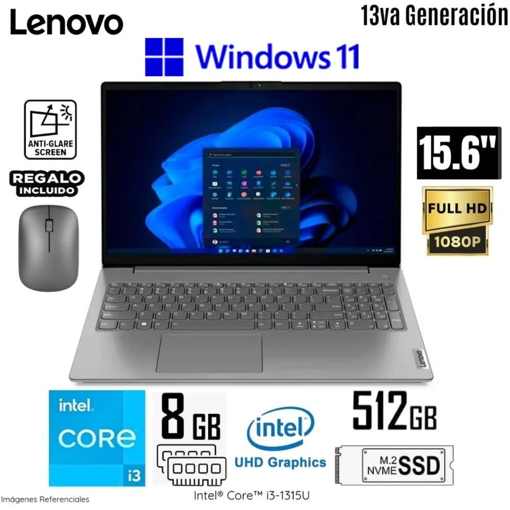 Laptop V15 G4 IRU INTEL CORE i3 1315U RAM 8GB SSD 512 GB 15.6" FHD TN ANTI-GLARE Windows 11 + Mouse