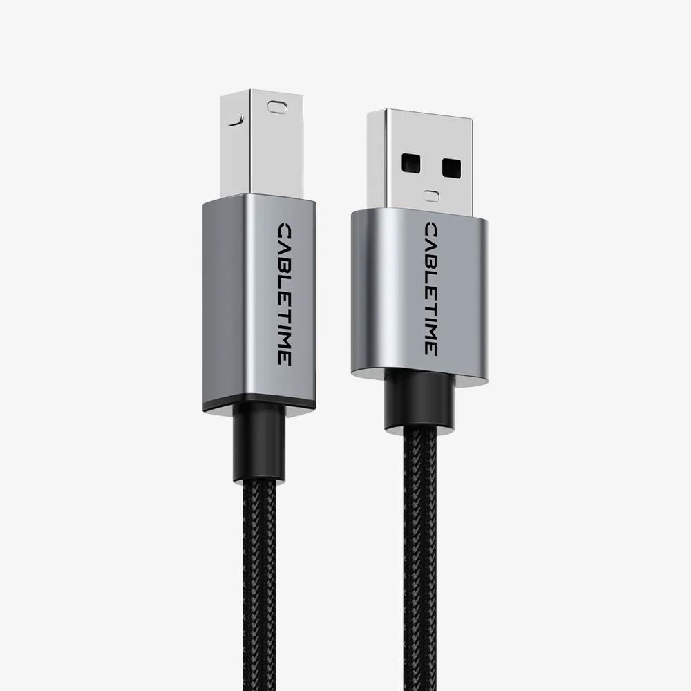 CABLETIME Cable USB-A 2.0 a USB-B 2mt 480Mbps para Impresora/Audio - CA15L