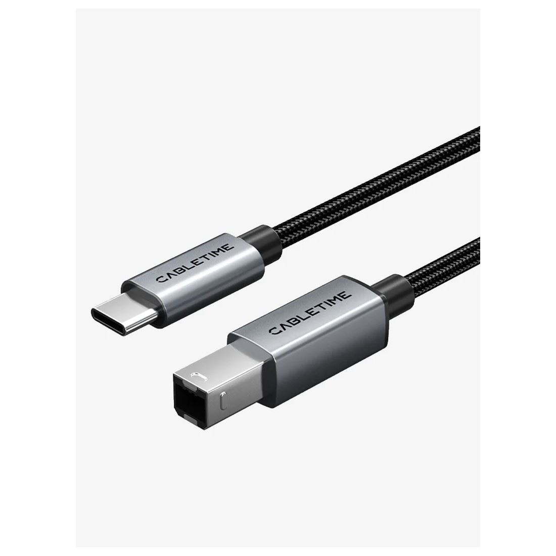 CABLETIME Cable USB-C a USB-B 2.0 2mtrs 480Mbps para Impresoras/Audio - CA16L