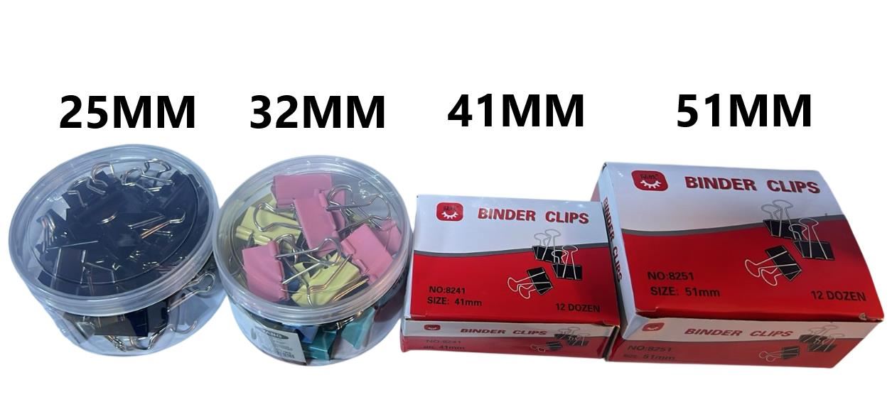 Clip de 4 tamaños 25mm - 32mm - 41mm - 51mm