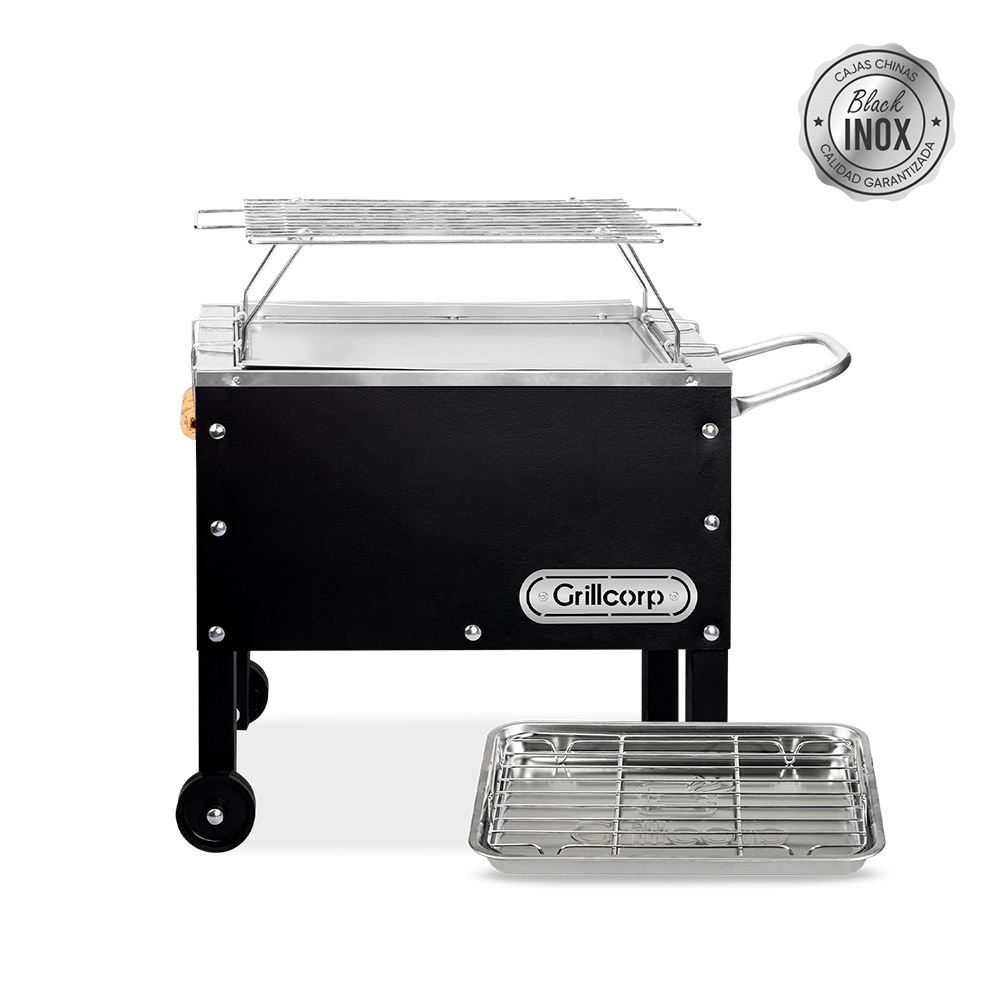 Caja China Chica Black Inoxidable con parrilla de varillas Inoxidables | Grillcorp