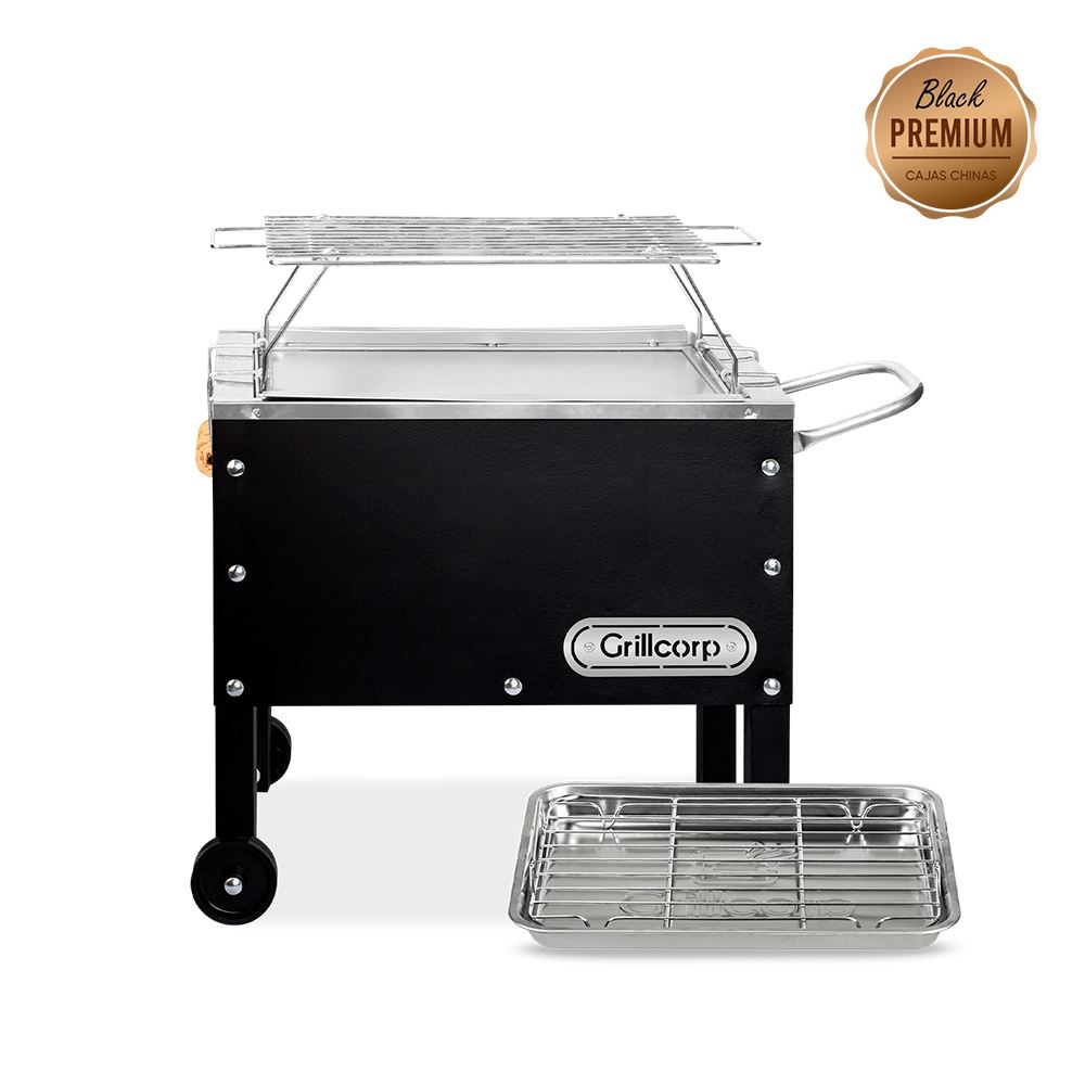 Caja China Chica Black Premium con Parrilla de Varillas Inoxidables | Grillcorp