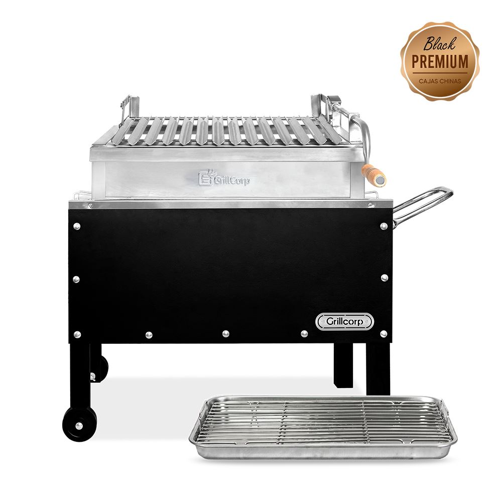 Caja China Mediana Black Premium con Parrilla de Levante Mixta | Grillcorp