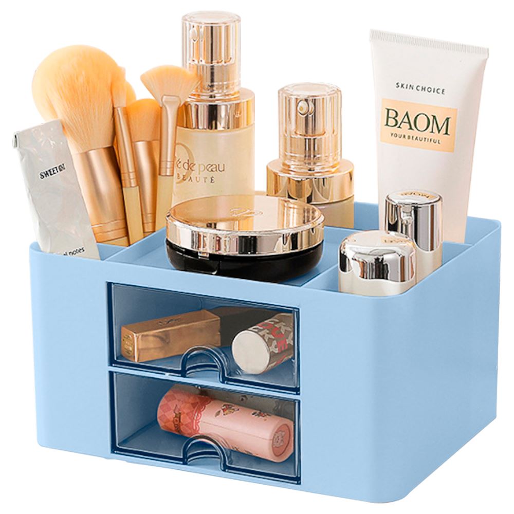 Organizador de Maquillaje, cosmeticos , Cremas o Perfumes para el tocador o  baño con cajones armable multifuncional y practico, Moda de Mujer