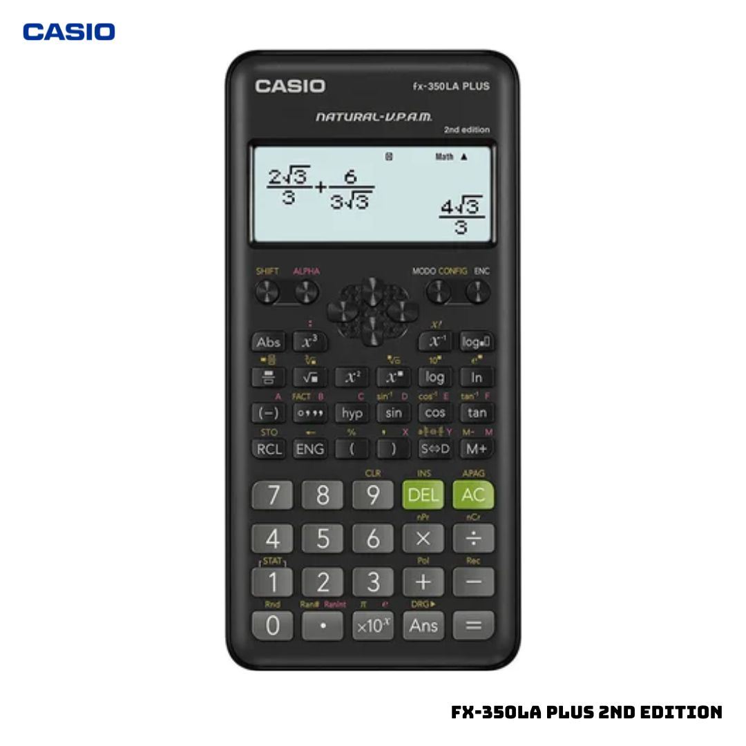 CALCULADORA CIENTIFICA CASIO FX-350LA PLUS 2ND EDITION - NEGRO