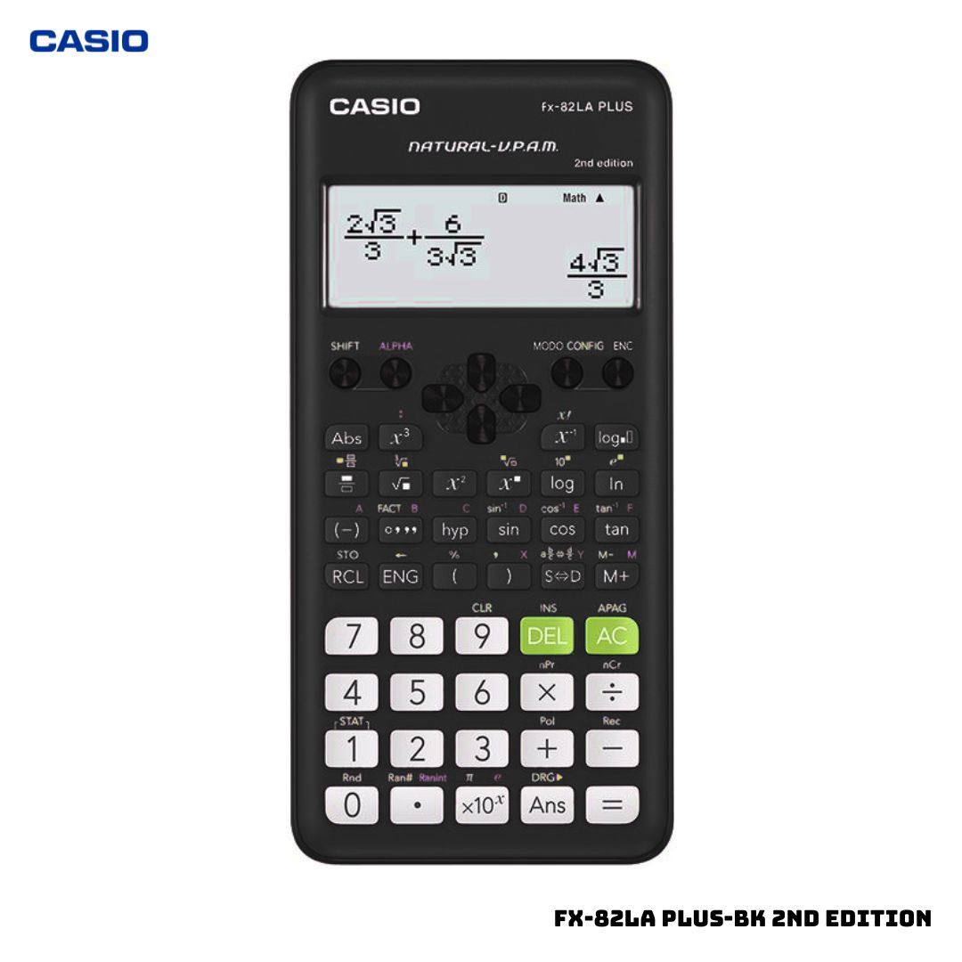 CALCULADORA CIENTIFICA CASIO FX-82LA PLUS-BK 2ND EDITION - NEGRO