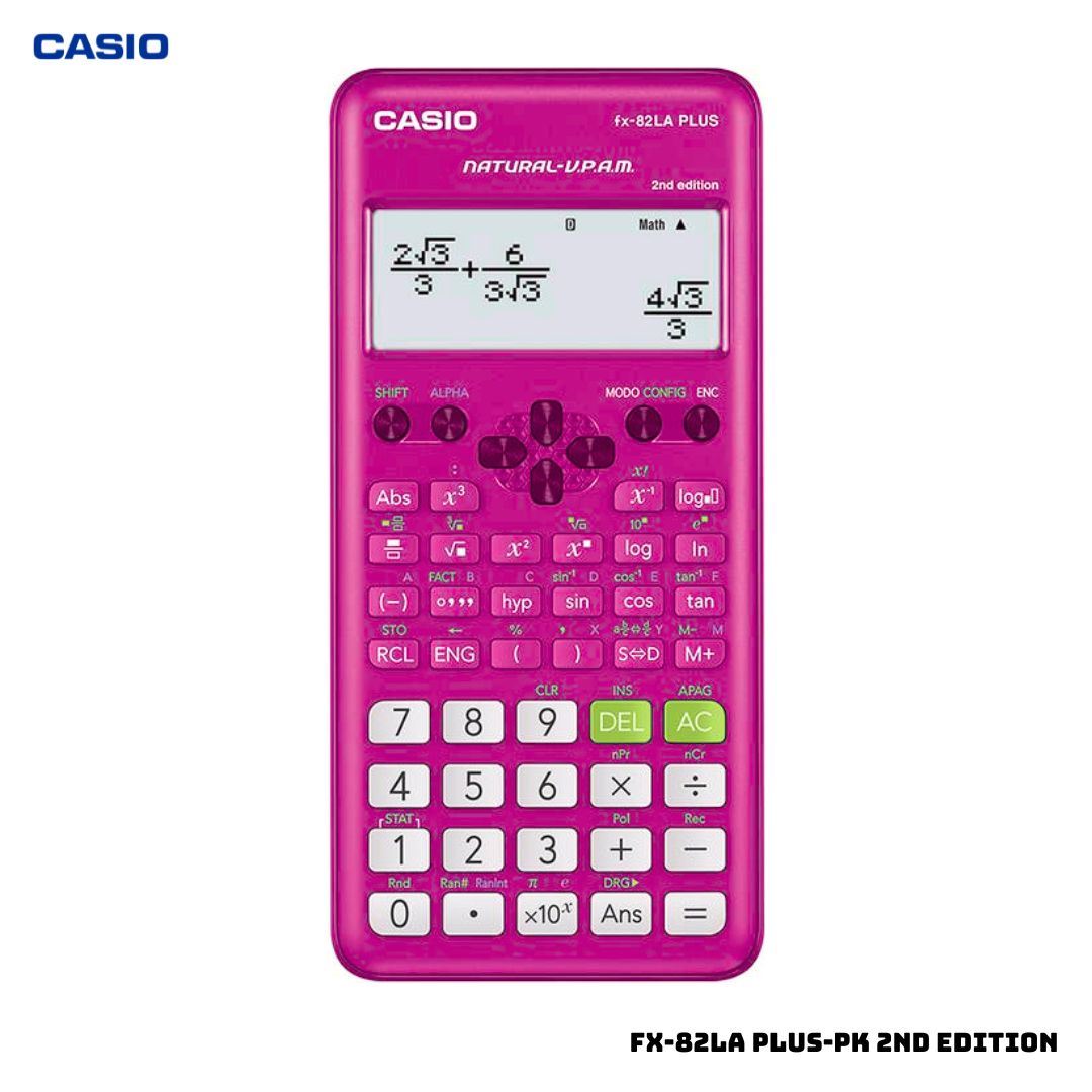 CALCULADORA CIENTIFICA CASIO FX-82LA PLUS-PK 2ND EDITION - ROSADO