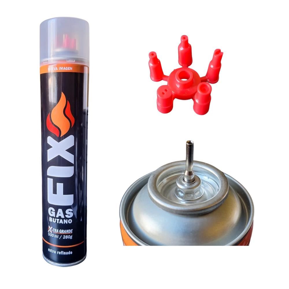 Gas Butano FIX Ultra Refinado Valvula Universal 500 ml