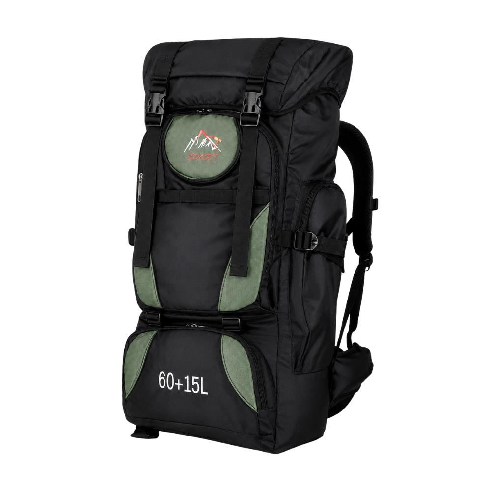 Mochila Campera de Alta Capacidad  60 + 15 L Sport 8533 Verde