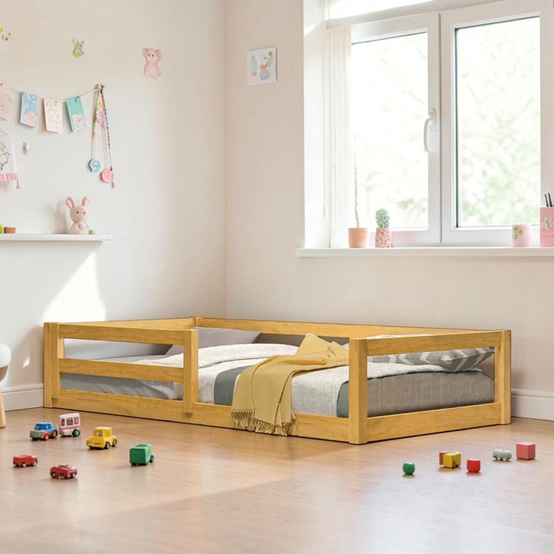 Cama Montessori de Madera Inti Plaza y Media Movenda