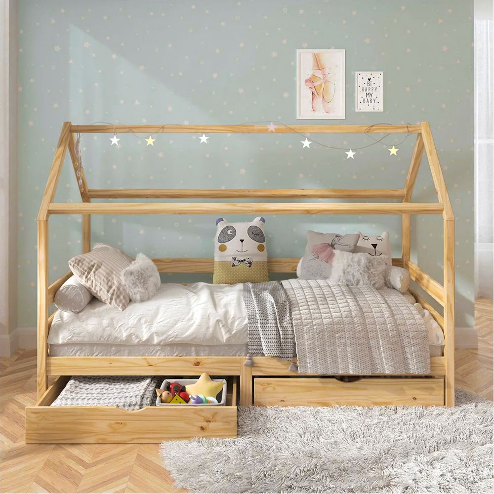 Cama Montessori Sami Plaza y Media con Cajones Movenda