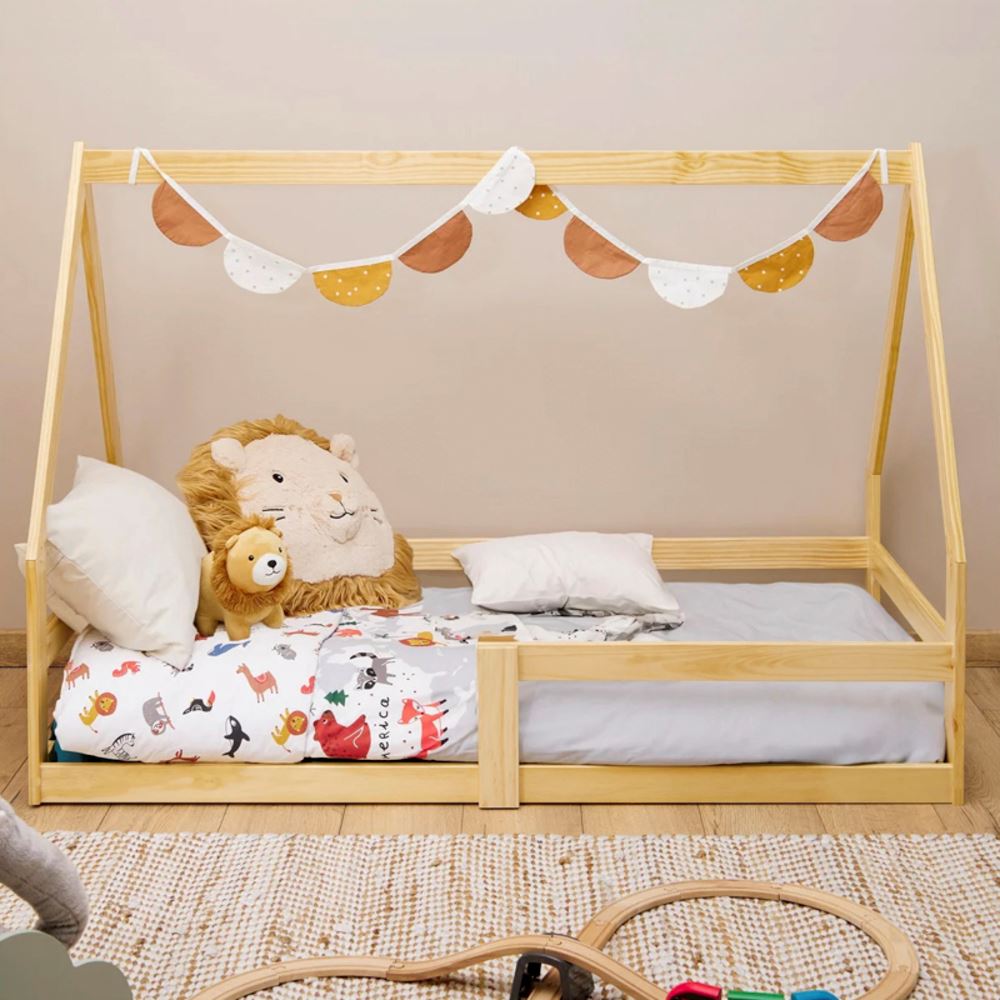 Cama Montessori de Madera Tamia Plaza y Media Movenda