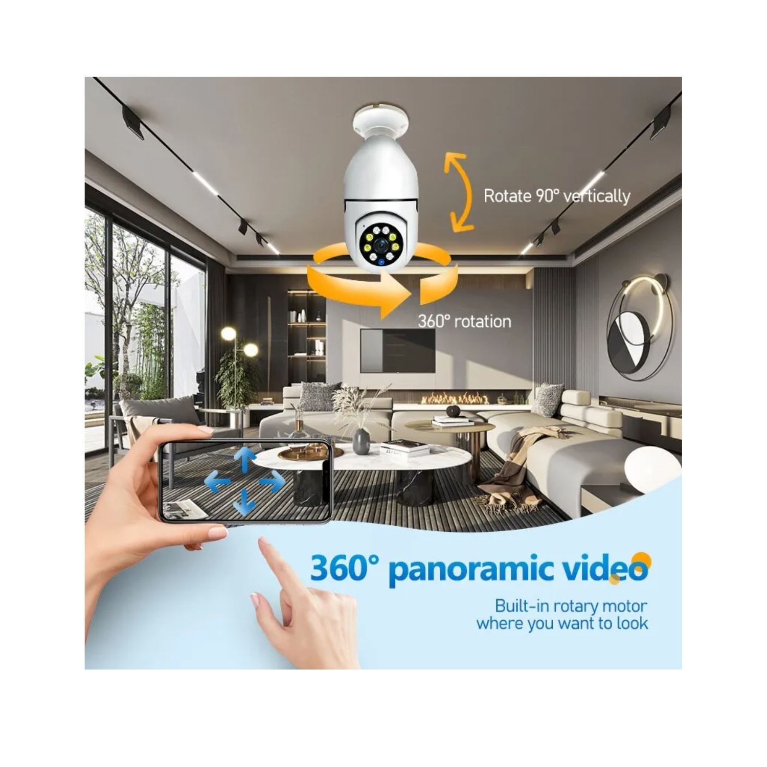 Camara IP Wifi Foco 5G Videocamara Seguridad Puede Ver desde el Celular OEM