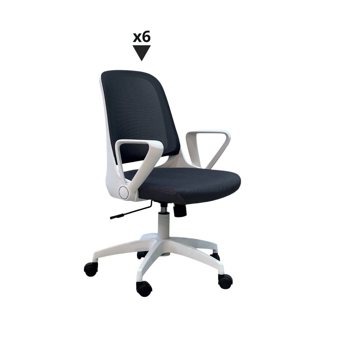 Packs Con 6 Silla Silla Camberra Lux Gris Giratoria