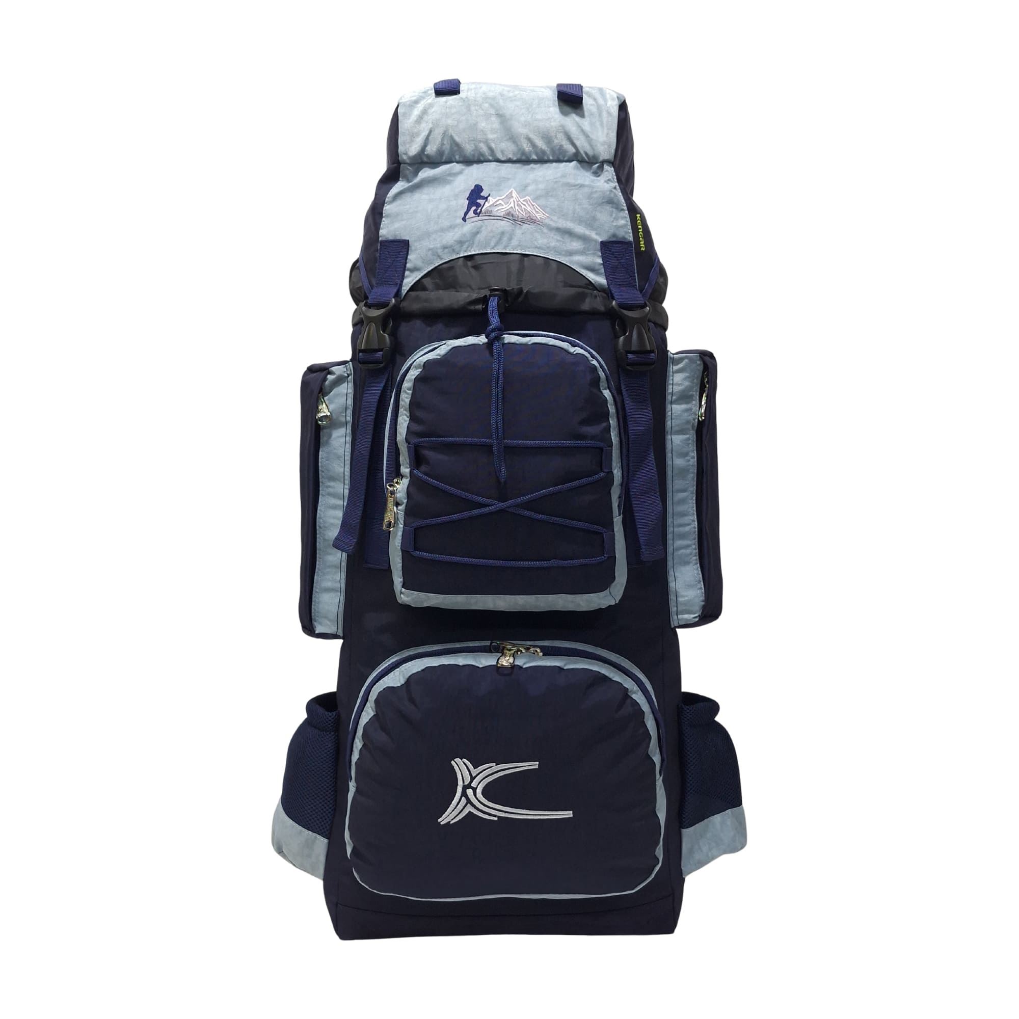 Mochila Campera Kengar Modelo N.3 Azul - Plata