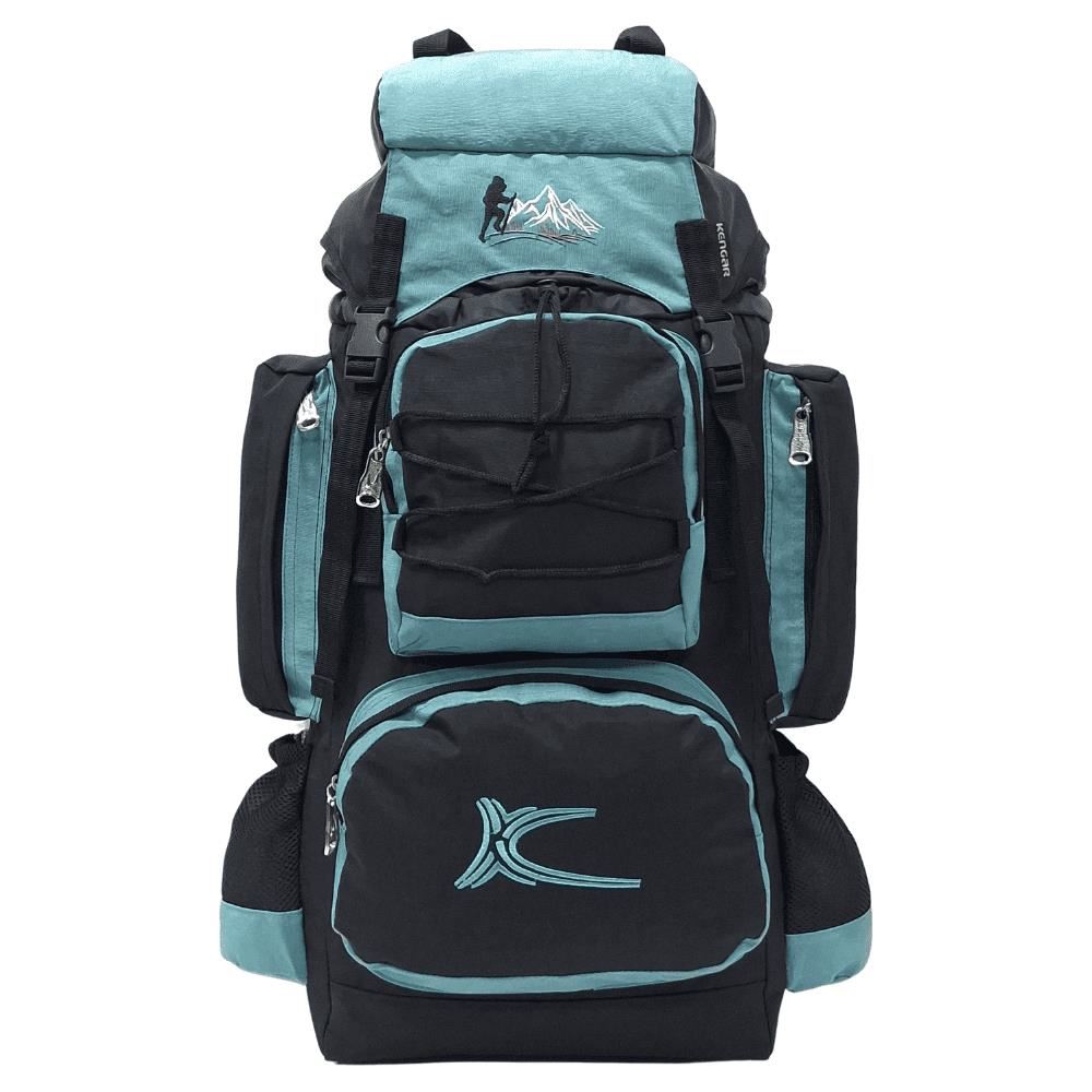 Mochila Campera Kengar Modelo N.3 Negro - Verde Jade