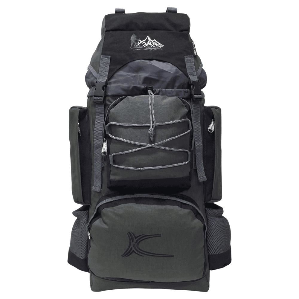 Mochila Campera Kengar Modelo N.3 Plomo - Negro
