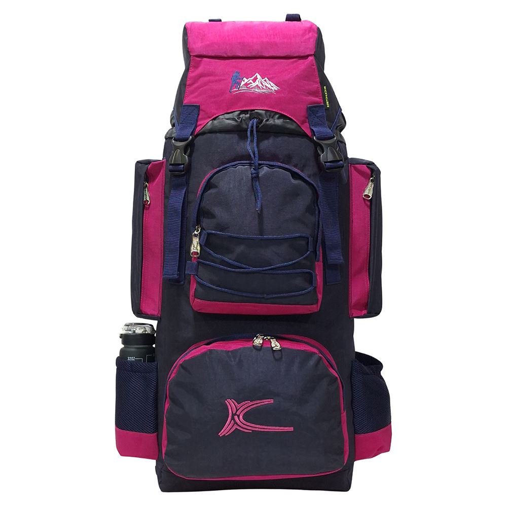 Mochila Campera Kengar Modelo N.4 Azul - Fucsia