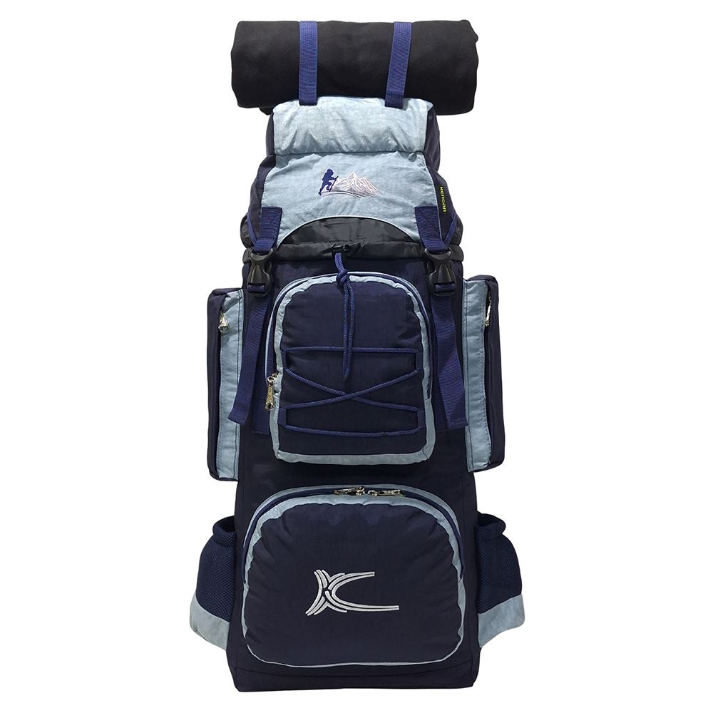 Mochila Campera Kengar Modelo N.4 Azul - Plata