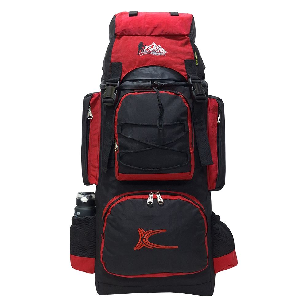 Mochila Campera Kengar Modelo N.4 Negro - Rojo