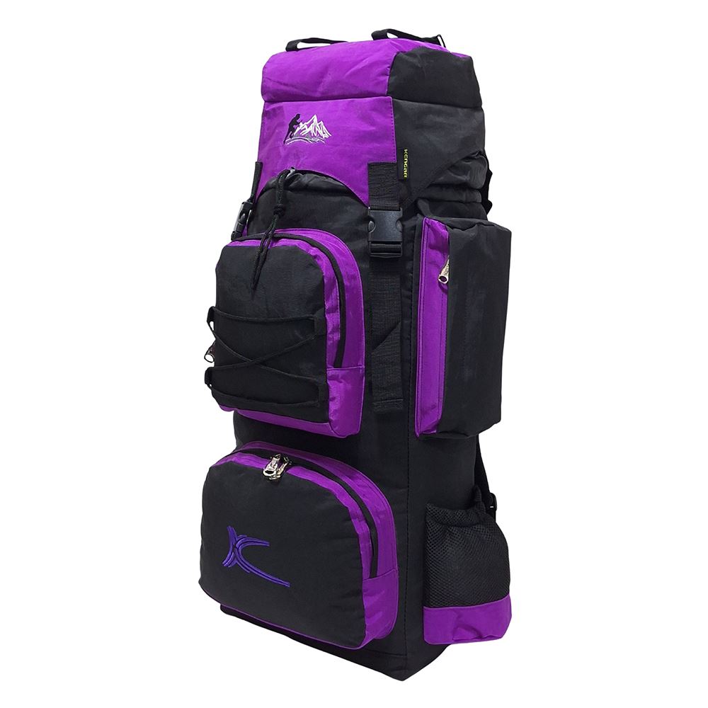 Mochila Campera Kengar Modelo N.4 Negro - Uva