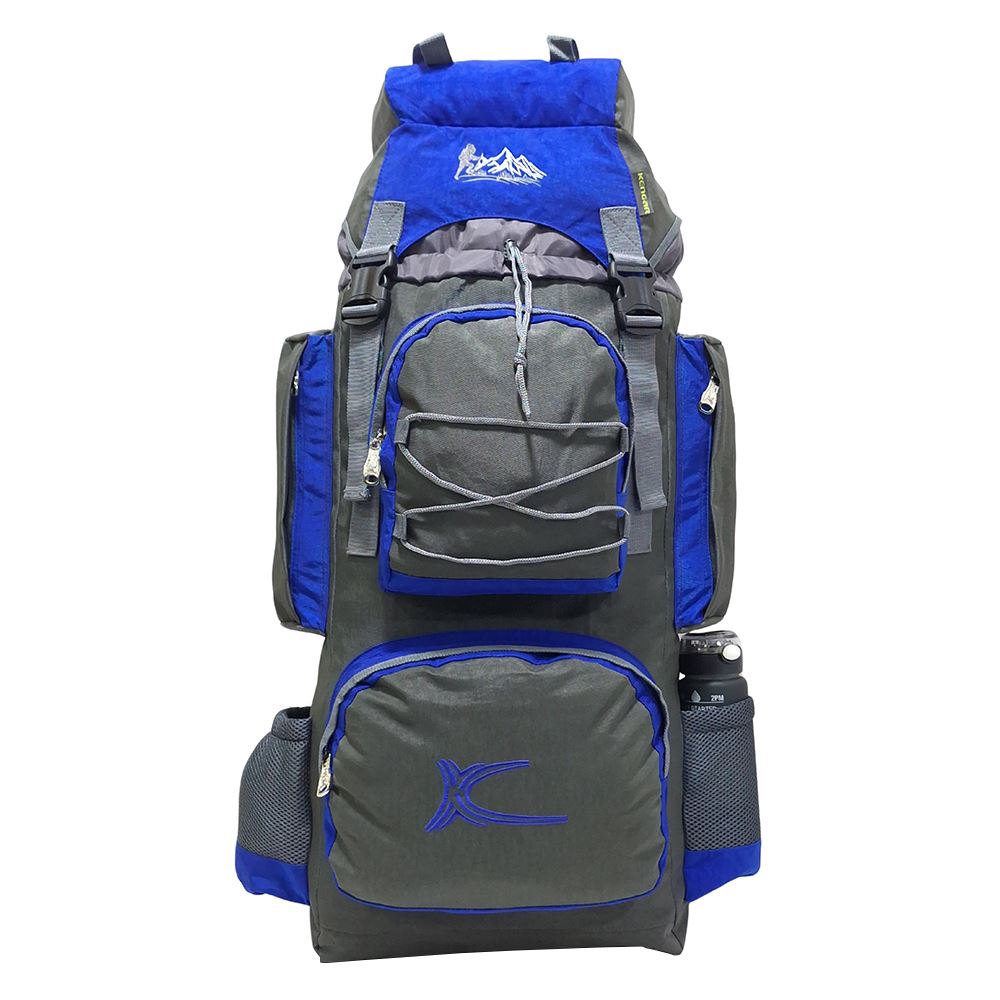 Mochila Campera Kengar Modelo N.4 Plomo - Azulino