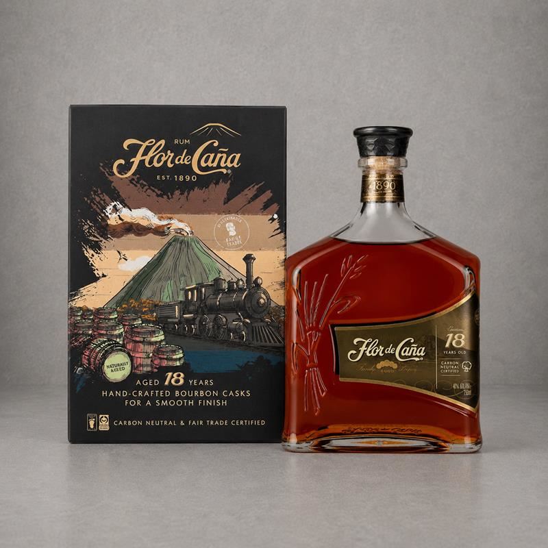 Ron Flor de Caña 18 años 750mL + Caja - D