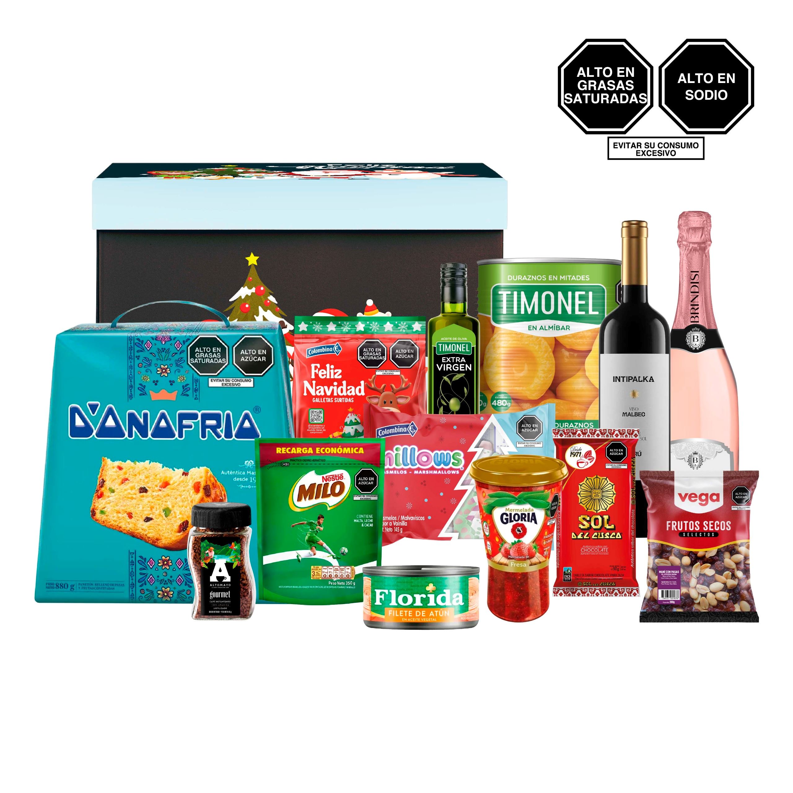 Canasta Navideña Natividad Caja Azul Navidad - Vega