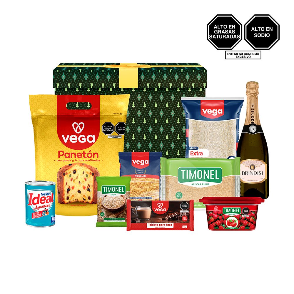 Canasta Navideña Mágica Navidad Caja Verde - Vega