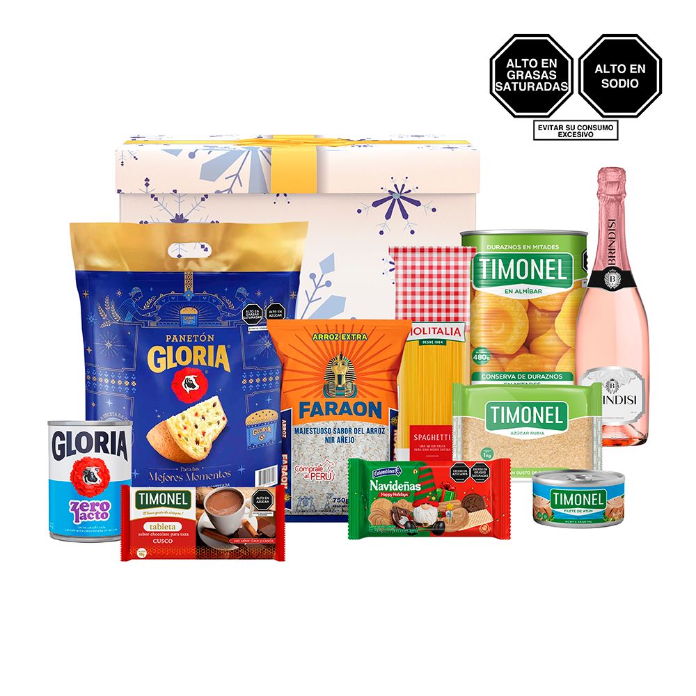 Canasta Navideña Noel Caja Blanca - Vega
