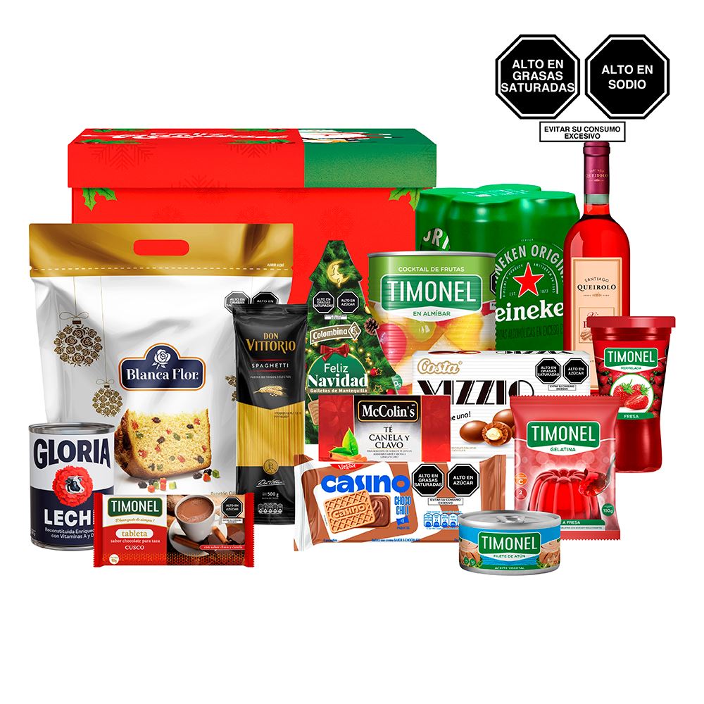 Canasta Navideña Ángeles Caja Roja Navidad - Vega