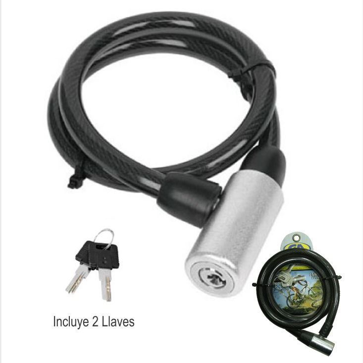 Candado de Cable 20mm C&A Con Llave - Negro