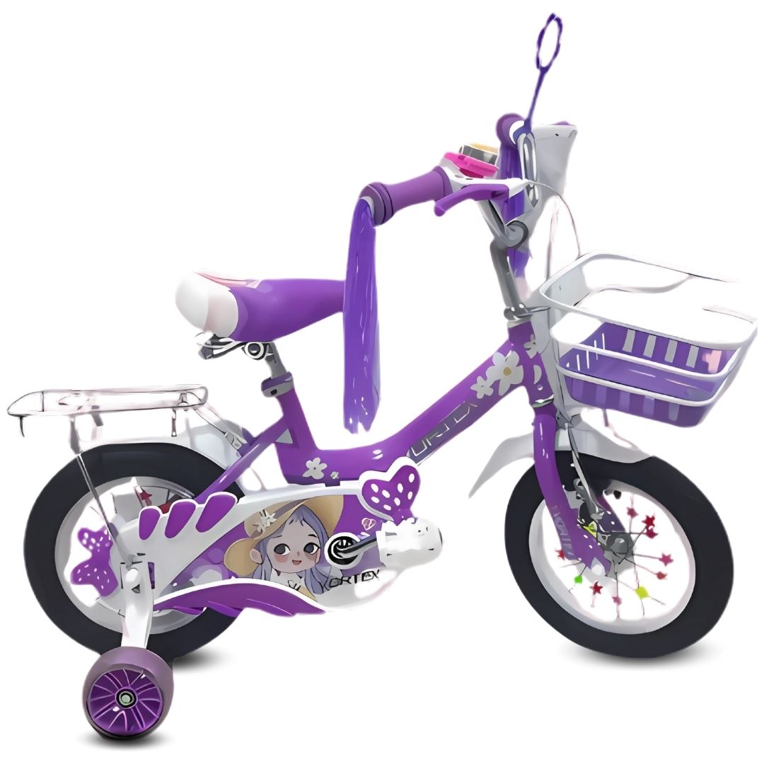 Bicicleta Campera con Canasta Aro 12 «CANDY III» Purple