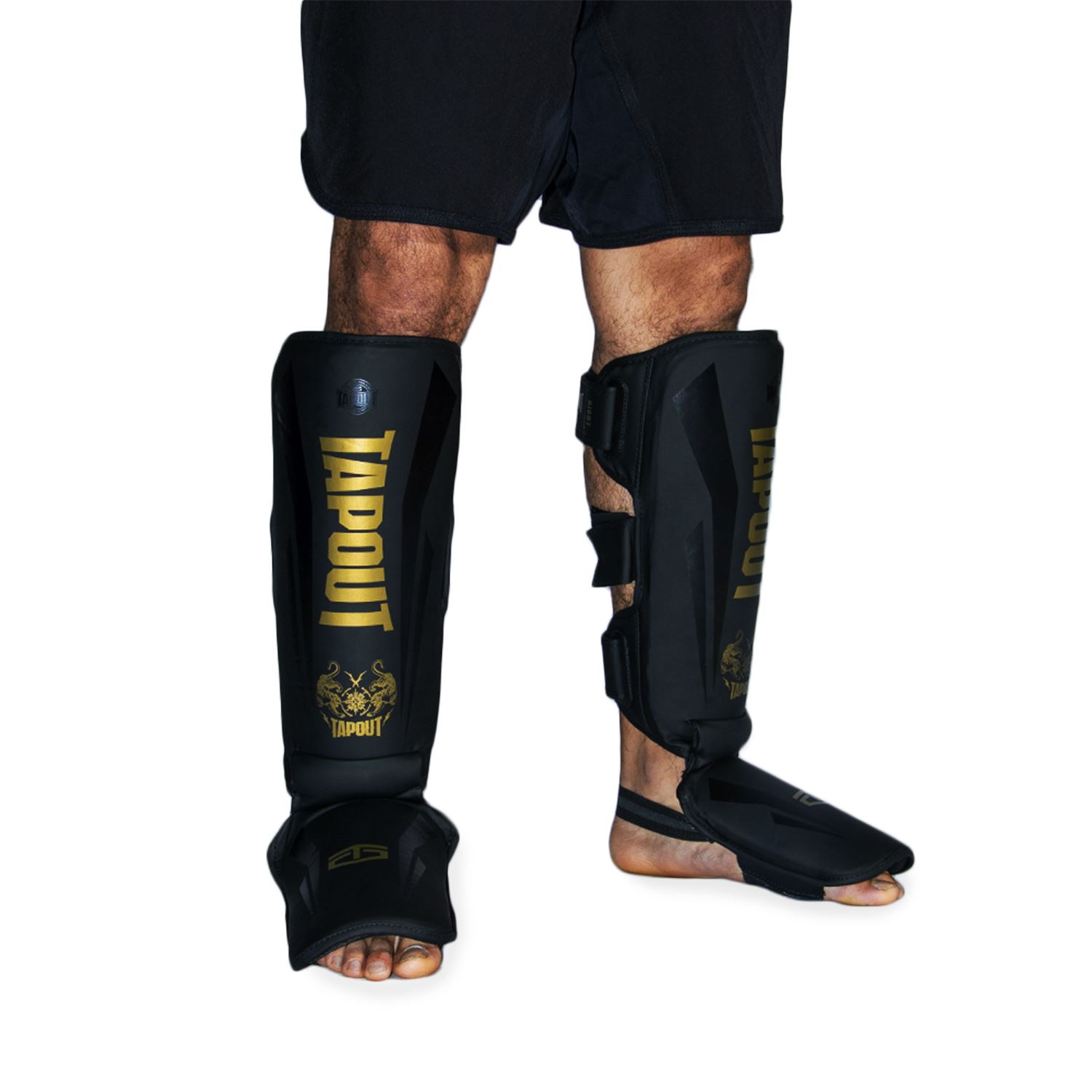 CANILLERAS UNISEX TAPOUT PRO TRIKTON COLOR NEGRO - TALLA XL