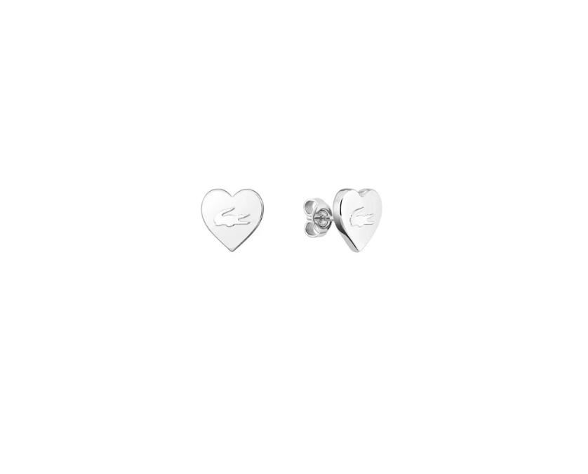 Aretes plateados de acero inoxidable - LOVE MY CROC - 2040421