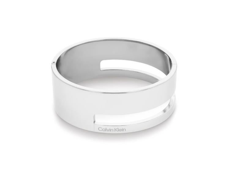 Pulsera plateada de acero inoxidable  - GEOMETRIC ESSENTIALS - 35000674