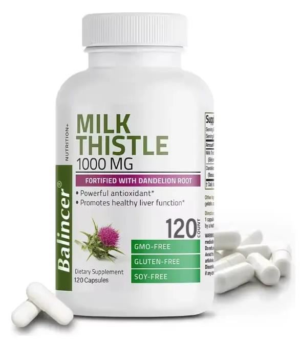 Balincer Milk Thistle 1000 Mg Cápsulas Suplemento Natural