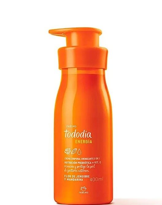 Hidratante corporal energizante 2 en 1 Tododia flor de jengibre y mandarina 400ml