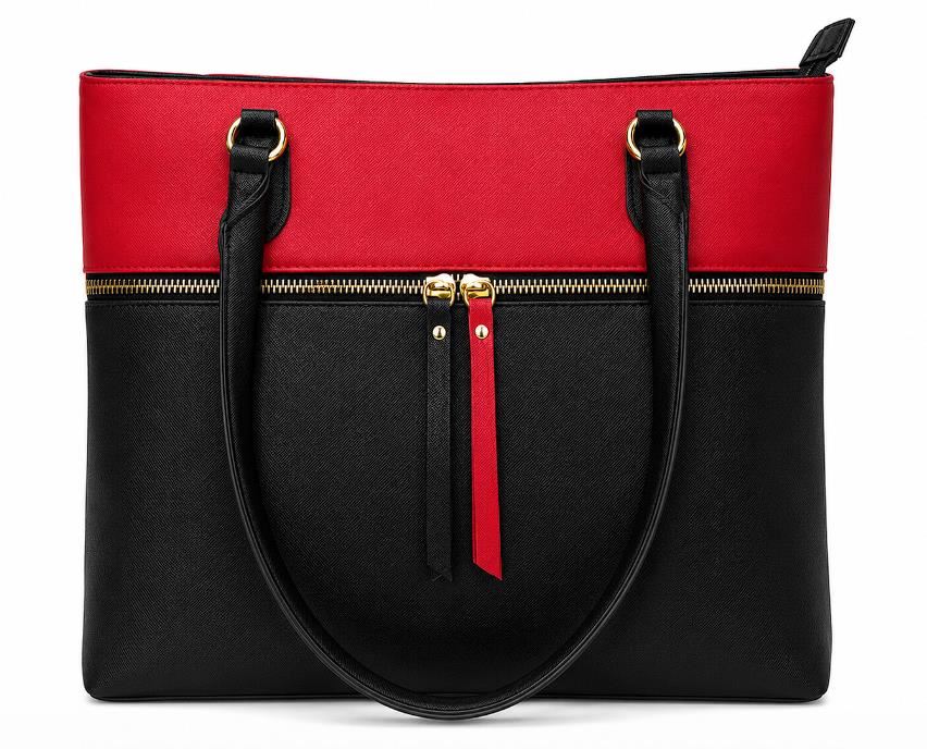 Cartera Bicolor Negro-Rojo
