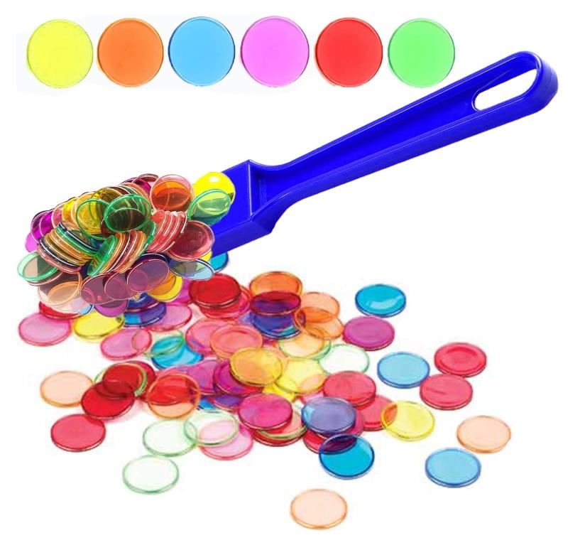 Kit de fichas de colores y varita pala magnética para niños