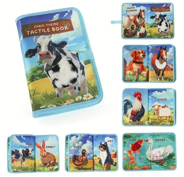 Libro Sensorial de Texturas de Animales – Aprende Tocando y Descubriendo - Modelo aleatorio