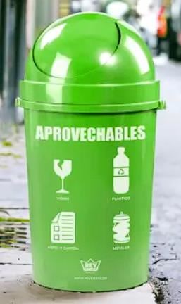 Tacho de Basura Verde Aprovechables