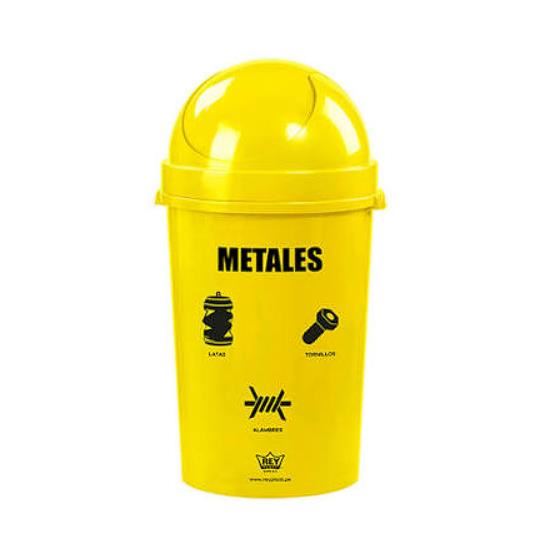 Tacho de Basura Amarillo Metales